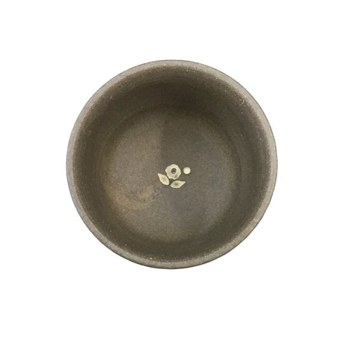 Tsuzuki Yutaka: Flower Petals, Tokoname Raised Shiboridashi Kyusu Tea Pot (60 ml) & Cup (30 ml) Brown, 高台絞り出し急須 花びら - Image 4