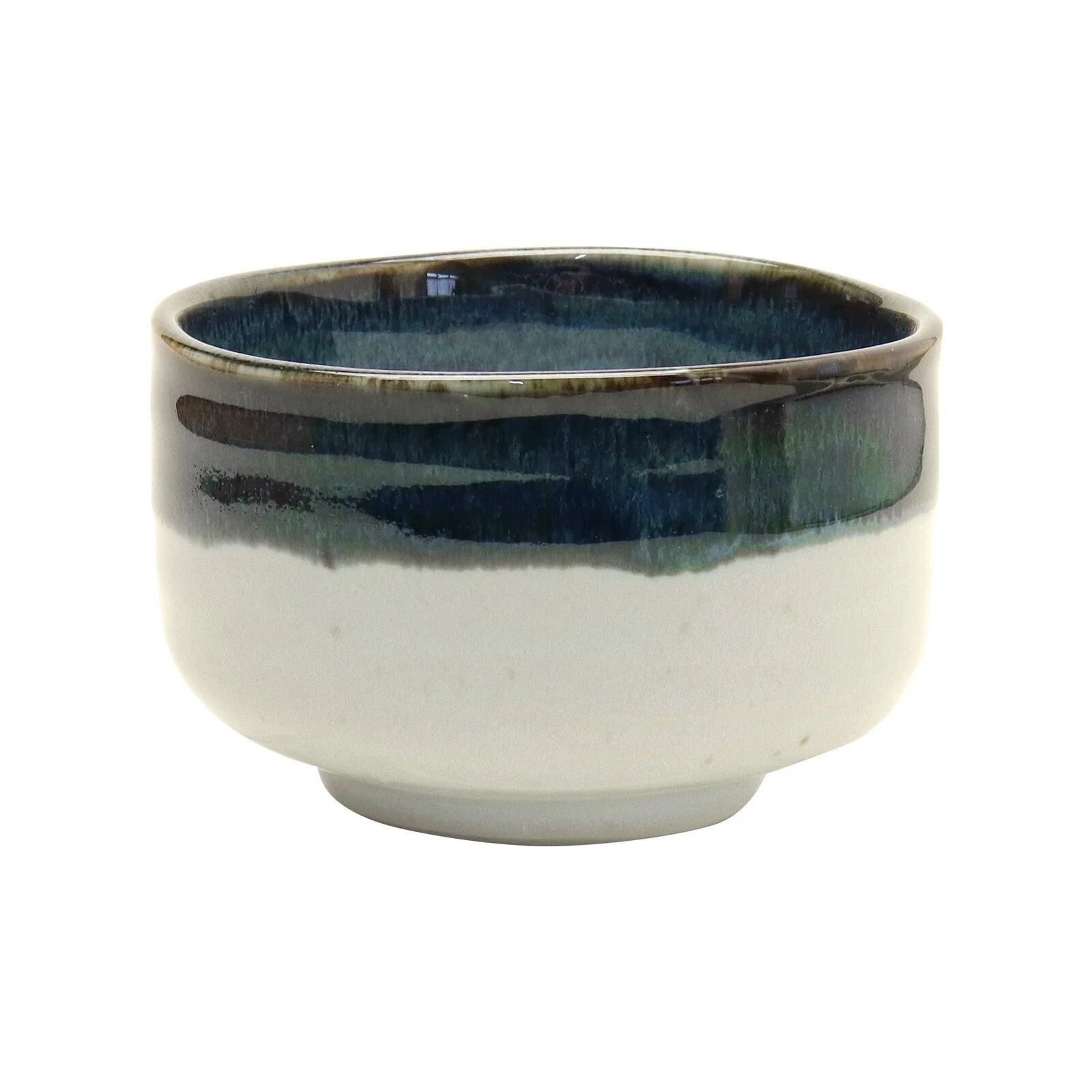 Yamaki Ikai : Karamine Kiln - Blue Yohen Matcha Tea Bowl (Small) 唐峰紺窯変抹茶碗 - Image 7