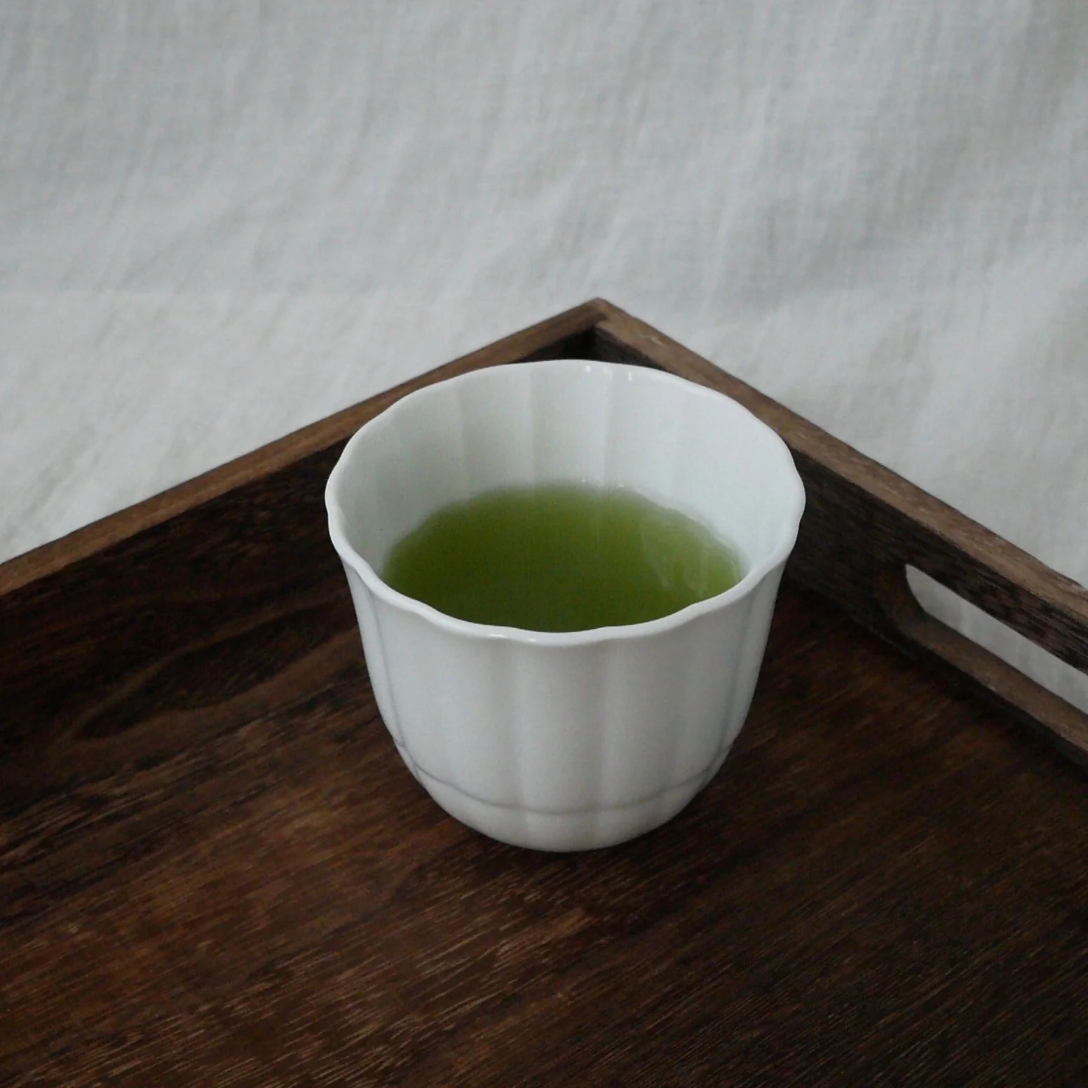 Yamani - Miyama Tableware: Yunomi Tea Cup Suzune (7.5 cm tall), White Color - Image 2