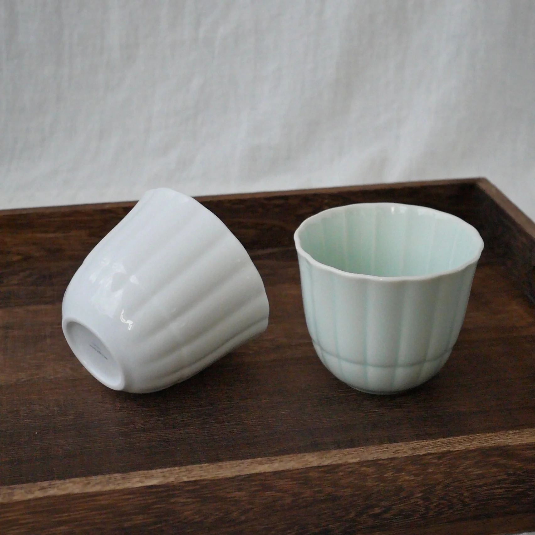 Yamani - Miyama Tableware: Yunomi Tea Cup Suzune (7.5 cm tall), White Color - Image 8