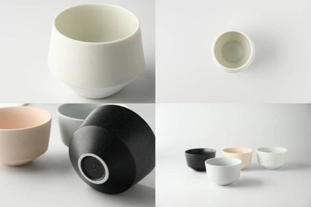 Yamatsu Kiln (Minoyaki, Gifu): Minimalist Frustum Sencha Cup, White - Image 2