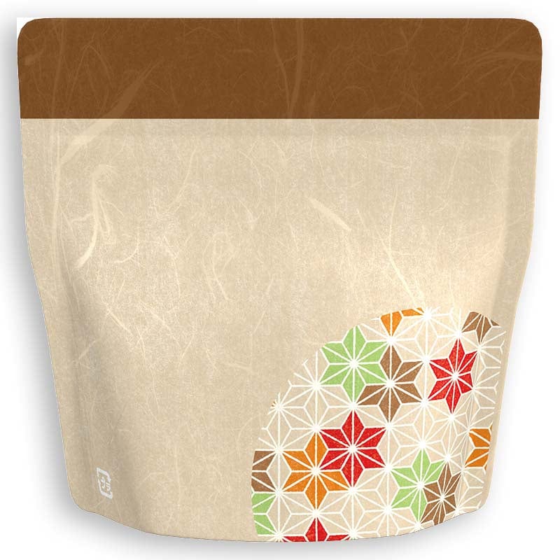 Yoshimura Pack 10156 Resealable Washi Paper Bag Hemp Leaves 麻の葉柄 - Image 2