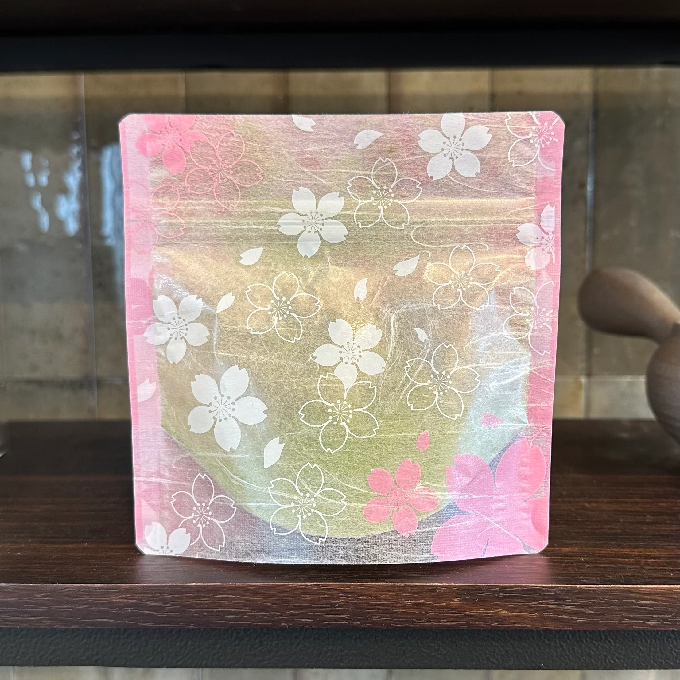 Yoshimura Pack 10185 Resealable Semi Transparent Washi Paper Bag Pink Sakura 雲竜透明チャック付スタンド袋 桜 - Image 2
