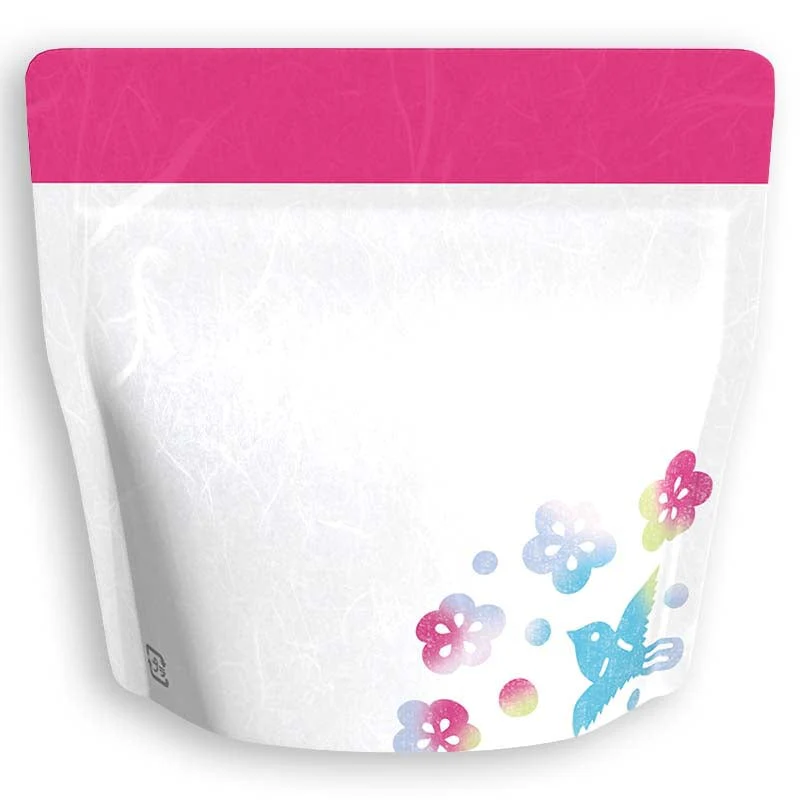 Yoshimura Pack 1314 Resealable Washi Paper Bag Flowers and Birds 花と鳥 - Image 2