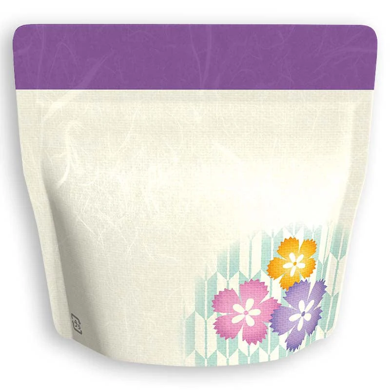Yoshimura Pack 1325 Resealable Washi Paper Bag Flowers and Arrow Feathers 花と矢絣 - Image 2