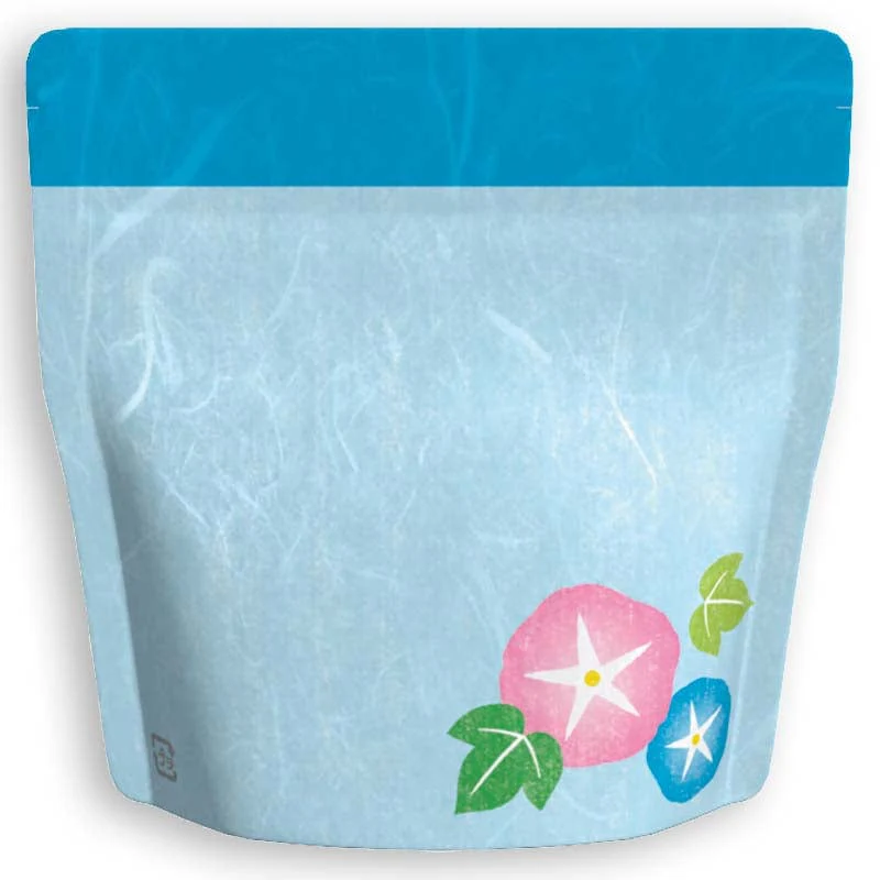Yoshimura Pack 1369 Resealable Washi Paper Bag Morning Glory 朝顔 - Image 2