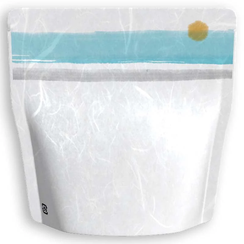 Yoshimura Pack 1405 Resealable Washi Paper Bag Calligraphy Sea 筆もよう海 - Image 2