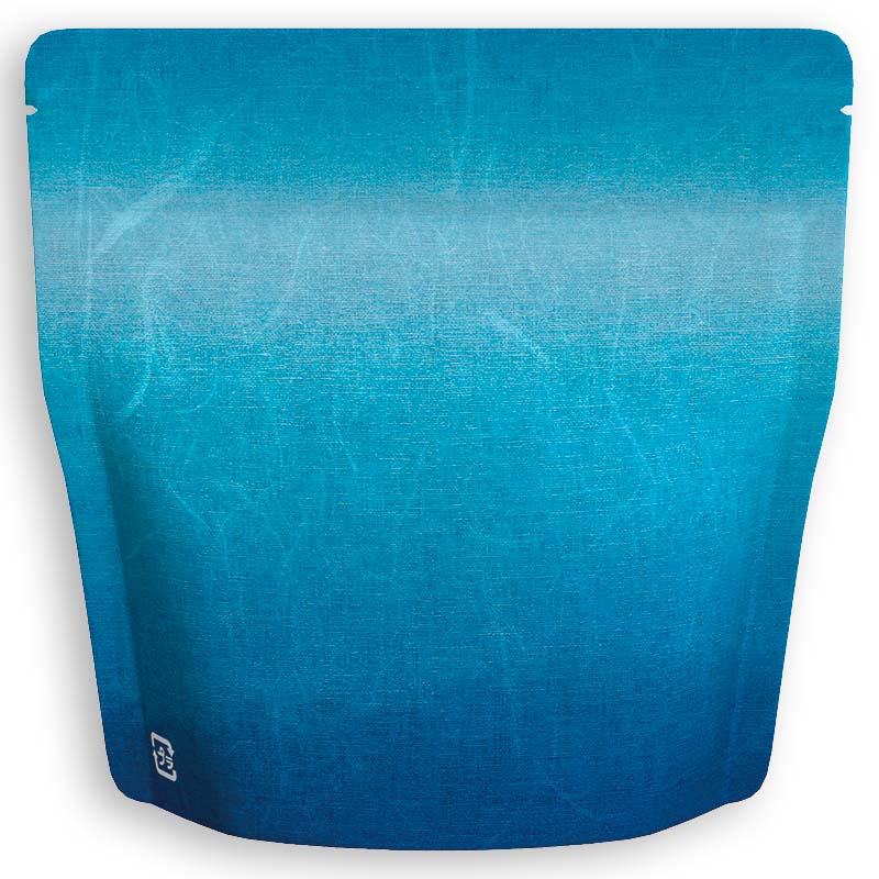 Yoshimura Pack 3723 Resealable Washi Paper Bag Blue Stripes 雲竜 縞 - Image 2